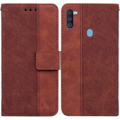 Geometric Embossed Leather Phone Case, For Samsung Galaxy A11 / M11 EU Version, For Samsung Galaxy A41, For Samsung Galaxy A02s 164.2mm US Version, For Samsung Galaxy A02s 166.5mm EU Version, For Samsung Galaxy A03s 164.2mm US Version                  ...