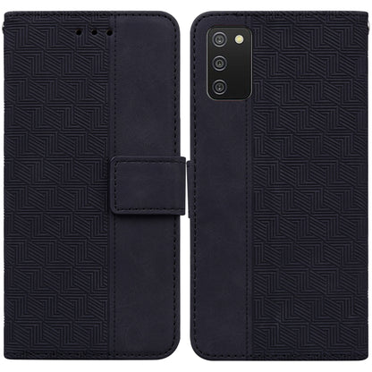 Geometric Embossed Leather Phone Case, For Samsung Galaxy A11 / M11 EU Version, For Samsung Galaxy A41, For Samsung Galaxy A02s 164.2mm US Version, For Samsung Galaxy A02s 166.5mm EU Version, For Samsung Galaxy A03s 164.2mm US Version                  ...