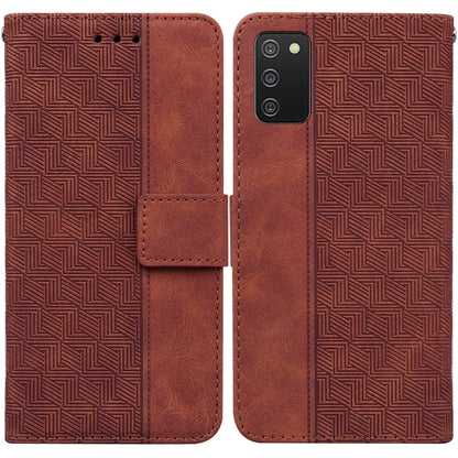 Geometric Embossed Leather Phone Case, For Samsung Galaxy A11 / M11 EU Version, For Samsung Galaxy A41, For Samsung Galaxy A02s 164.2mm US Version, For Samsung Galaxy A02s 166.5mm EU Version, For Samsung Galaxy A03s 164.2mm US Version                  ...