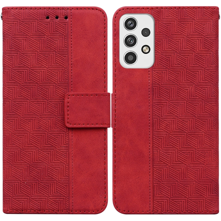 Geometric Embossed Leather Phone Case, For Samsung Galaxy A11 / M11 EU Version, For Samsung Galaxy A41, For Samsung Galaxy A02s 164.2mm US Version, For Samsung Galaxy A02s 166.5mm EU Version, For Samsung Galaxy A03s 164.2mm US Version                  ...
