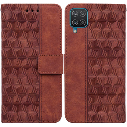 Geometric Embossed Leather Phone Case, For Samsung Galaxy A12 5G, For Samsung Galaxy A21s, For Samsung Galaxy A22 4G, For Samsung Galaxy A31, For Samsung Galaxy A32 4G, For Samsung Galaxy A32 5G, For Samsung Galaxy A42 5G, For Samsung Galaxy F22 4G