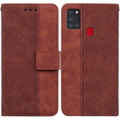 Geometric Embossed Leather Phone Case, For Samsung Galaxy A12 5G, For Samsung Galaxy A21s, For Samsung Galaxy A22 4G, For Samsung Galaxy A31, For Samsung Galaxy A32 4G, For Samsung Galaxy A32 5G, For Samsung Galaxy A42 5G, For Samsung Galaxy F22 4G