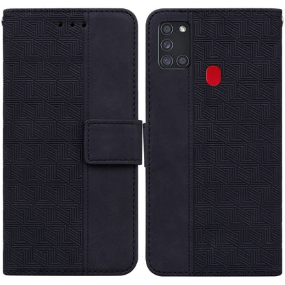 Geometric Embossed Leather Phone Case, For Samsung Galaxy A12 5G, For Samsung Galaxy A21s, For Samsung Galaxy A22 4G, For Samsung Galaxy A31, For Samsung Galaxy A32 4G, For Samsung Galaxy A32 5G, For Samsung Galaxy A42 5G, For Samsung Galaxy F22 4G