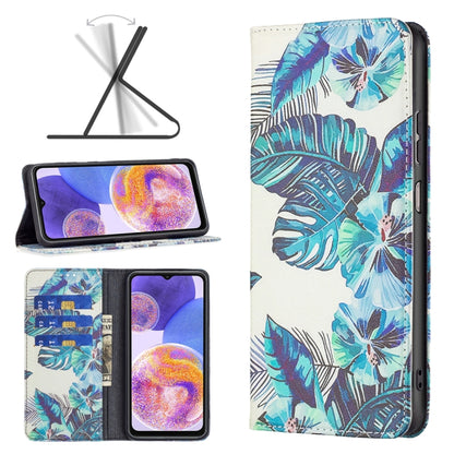 Invisible Magnetic Painted Leather Phone Case, For Samsung Galaxy A23 5G