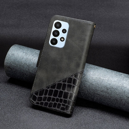 Matching Color Crocodile Texture Leather Phone Case, For Samsung Galaxy A23 5G