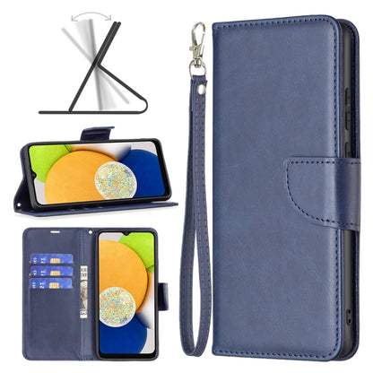 Lambskin Texture Pure Color Flip Leather Phone Case, For Samsung Galaxy A03 166mm