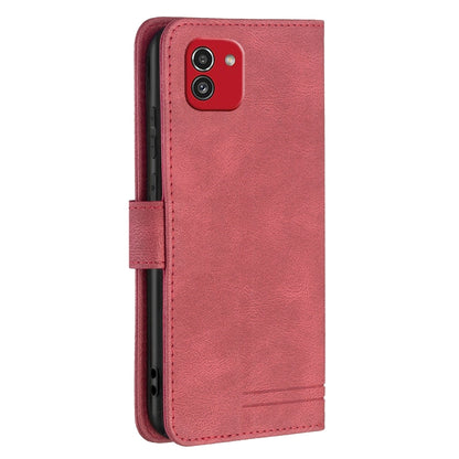 BF09 Magnetic Buckle RFID Flip Leather Phone Case, For Samsung Galaxy A03 166mm