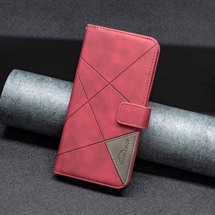 BF05 Magnetic Buckle Rhombus Texture Leather Phone Case, For Samsung Galaxy A03 166mm
