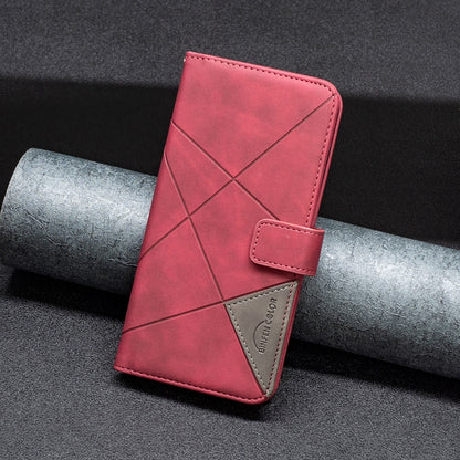 BF05 Magnetic Buckle Rhombus Texture Leather Phone Case, For Samsung Galaxy A03 166mm