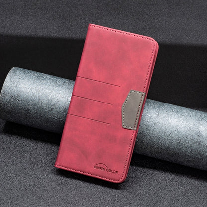BF10 Color Block Magnetic Flip Leather Phone Case, For Samsung Galaxy A03 166mm