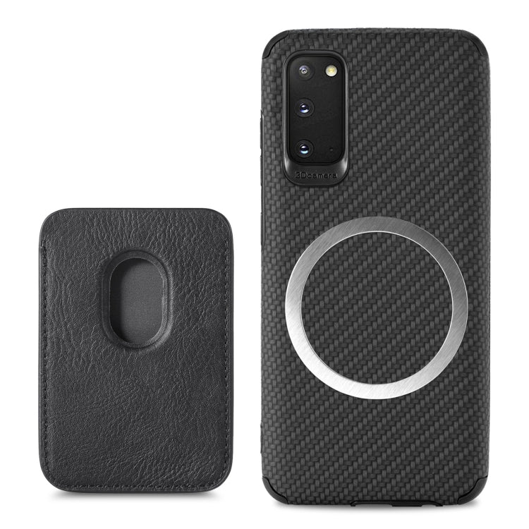 Carbon Fiber Leather Card Magsafe Phone Case, For Samsung Galaxy S22 5G, For Samsung Galaxy S22+ 5G, For Samsung Galaxy S22 Ultra 5G, For Samsung Galaxy S21 5G, For Samsung Galaxy S21 Ultra 5G, For Samsung Galaxy S20, For Samsung Galaxy S20+           ...