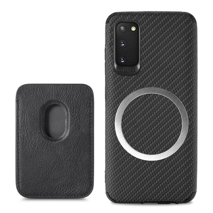 Carbon Fiber Leather Card Magsafe Phone Case, For Samsung Galaxy S22 5G, For Samsung Galaxy S22+ 5G, For Samsung Galaxy S22 Ultra 5G, For Samsung Galaxy S21 5G, For Samsung Galaxy S21 Ultra 5G, For Samsung Galaxy S20, For Samsung Galaxy S20+           ...