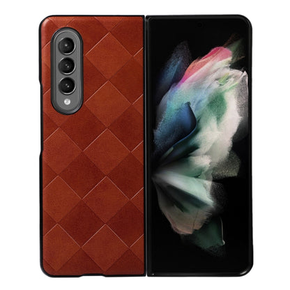 Weave Plaid PU Phone Case, For Samsung Galaxy S22 5G, For Samsung Galaxy S22+ 5G, For Samsung Galaxy S22 Ultra 5G, For Samsung Galaxy Z Flip 3 5G, For Samsung Galaxy Z Fold2 5G, For Samsung Galaxy Z Fold3 5G
