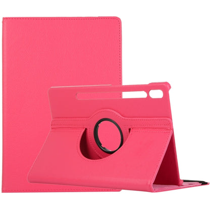360 Degrees Rotation Holder Litchi Leather Tablet Case, For Samsung Galaxy Tab S8 Ultra