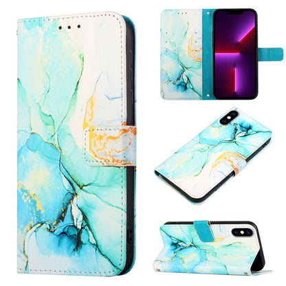 PT003 Marble Pattern Flip Leather Phone Case, For iPhone 11 Pro Max, For iPhone SE 2022 / SE 2020 / 8 / 7, For iPhone X / XS, For iPhone XS Max, For iPhone XR