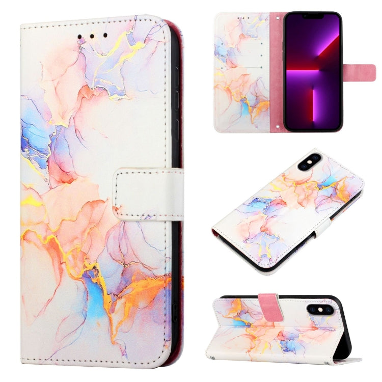 PT003 Marble Pattern Flip Leather Phone Case, For iPhone 11 Pro Max, For iPhone SE 2022 / SE 2020 / 8 / 7, For iPhone X / XS, For iPhone XS Max, For iPhone XR