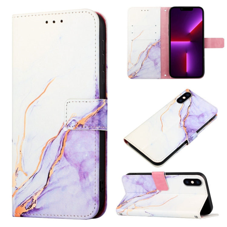 PT003 Marble Pattern Flip Leather Phone Case, For iPhone 11 Pro Max, For iPhone SE 2022 / SE 2020 / 8 / 7, For iPhone X / XS, For iPhone XS Max, For iPhone XR