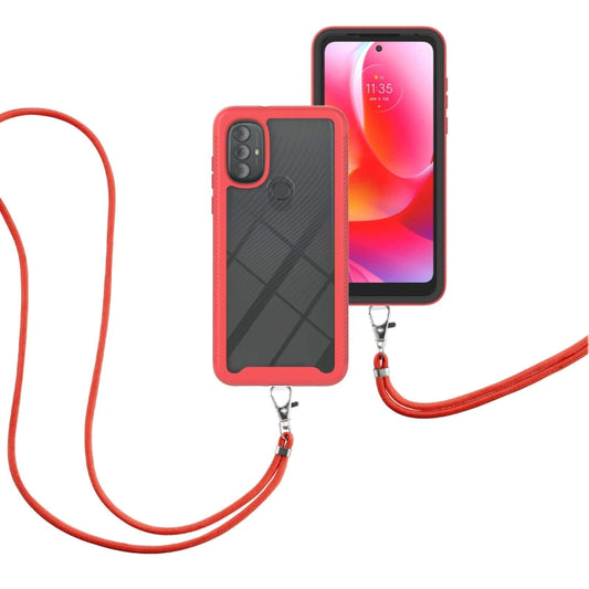 Starry Sky Solid Color Series Shockproof PC + TPU Protective Phone Case with Neck Strap, For Motorola Moto G Power 2022, For Samsung Galaxy A33 5G, For Samsung Galaxy A53 5G, For Samsung Galaxy S22 5G, For Samsung Galaxy S22+ 5G                        ...