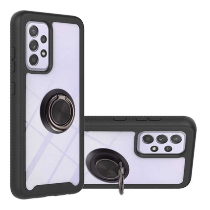 Shockproof PC + TPU Phone Case with Ring Holder, For Samsung Galaxy S22, For Samsung Galaxy S22+, For Samsung Galaxy S22 Ultra, For Samsung Galaxy A33 5G, For Samsung Galaxy A53 5G, For Motorola Moto G Power (2022) / G Pure