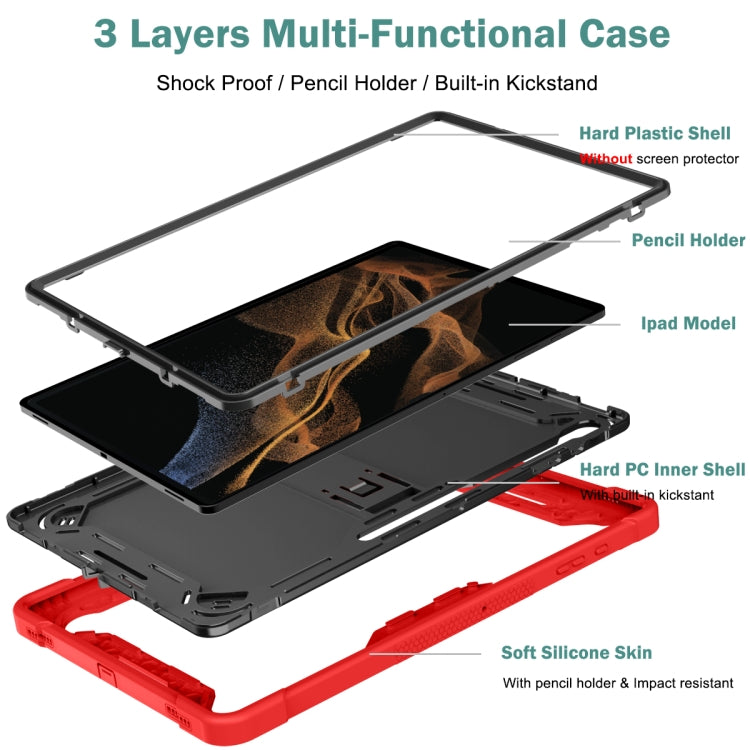 Silicone + PC Shockproof Protective Tablet Case, For Samsung Galaxy Tab S9  Ultra / S8 Ultra