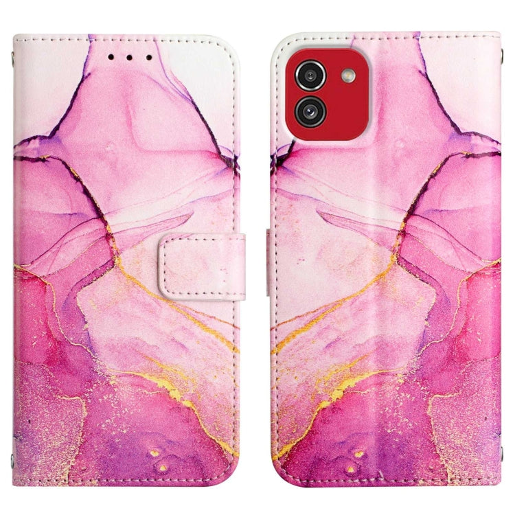 PT003 Marble Pattern Flip Leather Phone Case, For Samsung Galaxy A03 164mm, For Samsung Galaxy A03 166mm, For Samsung Galaxy A03s 164mm, For Samsung Galaxy A03s 166mm US Version, For Samsung Galaxy A12 / M12, For Samsung Galaxy A13 4G                  ...