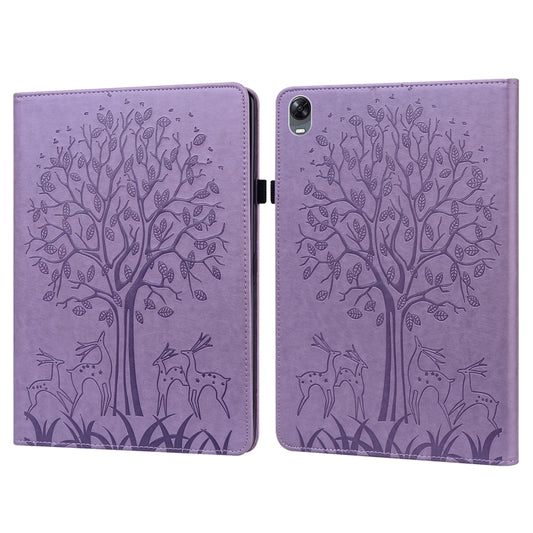 Tree & Deer Pattern Pressed Printing Leather Tablet Case, For OPPO Pad 11 inch, For OPPO Realme Pad 10.4 inch, For Huawei MatePad T 10s 10.1 inch / T 10 9.7 inch, For Lenovo Legion Y700, For iPad mini 6 2021 / mini 2024                                 ...
