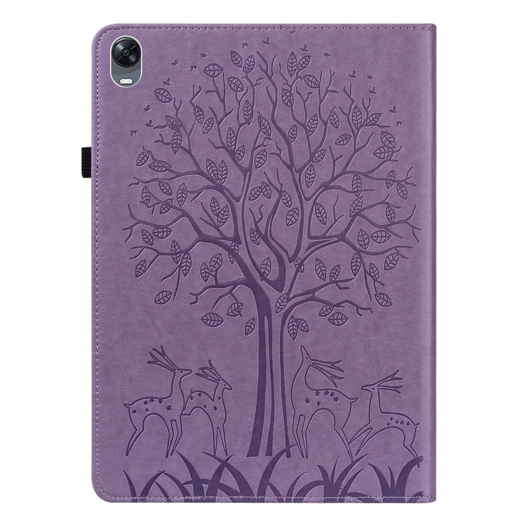Tree & Deer Pattern Pressed Printing Leather Tablet Case, For OPPO Pad 11 inch, For OPPO Realme Pad 10.4 inch, For Huawei MatePad T 10s 10.1 inch / T 10 9.7 inch, For Lenovo Legion Y700, For iPad mini 6 2021 / mini 2024                                 ...