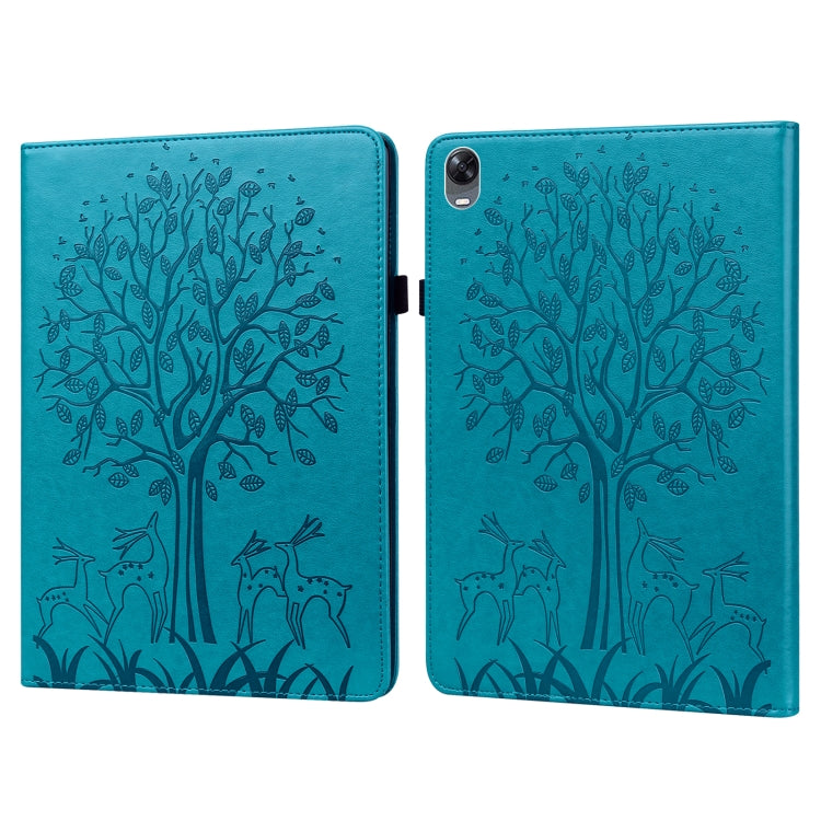 Tree & Deer Pattern Pressed Printing Leather Tablet Case, For OPPO Pad 11 inch, For OPPO Realme Pad 10.4 inch, For Huawei MatePad T 10s 10.1 inch / T 10 9.7 inch, For Lenovo Legion Y700, For iPad mini 6 2021 / mini 2024                                 ...
