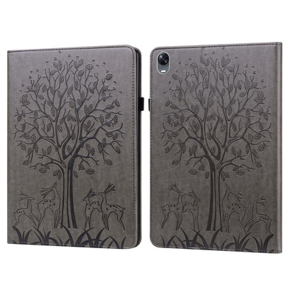 Tree & Deer Pattern Pressed Printing Leather Tablet Case, For OPPO Pad 11 inch, For OPPO Realme Pad 10.4 inch, For Huawei MatePad T 10s 10.1 inch / T 10 9.7 inch, For Lenovo Legion Y700, For iPad mini 6 2021 / mini 2024                                 ...
