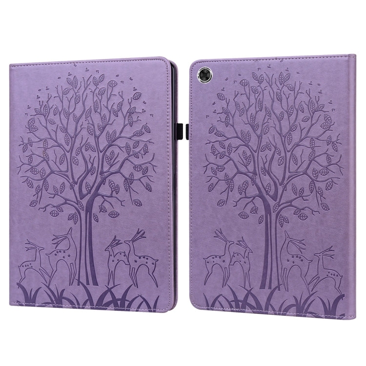 Tree & Deer Pattern Pressed Printing Leather Tablet Case, For OPPO Pad 11 inch, For OPPO Realme Pad 10.4 inch, For Huawei MatePad T 10s 10.1 inch / T 10 9.7 inch, For Lenovo Legion Y700, For iPad mini 6 2021 / mini 2024                                 ...