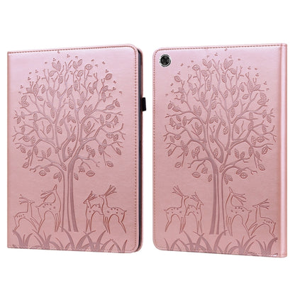 Tree & Deer Pattern Pressed Printing Leather Tablet Case, For OPPO Pad 11 inch, For OPPO Realme Pad 10.4 inch, For Huawei MatePad T 10s 10.1 inch / T 10 9.7 inch, For Lenovo Legion Y700, For iPad mini 6 2021 / mini 2024                                 ...