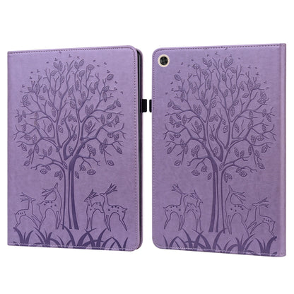 Tree & Deer Pattern Pressed Printing Leather Tablet Case, For OPPO Pad 11 inch, For OPPO Realme Pad 10.4 inch, For Huawei MatePad T 10s 10.1 inch / T 10 9.7 inch, For Lenovo Legion Y700, For iPad mini 6 2021 / mini 2024                                 ...