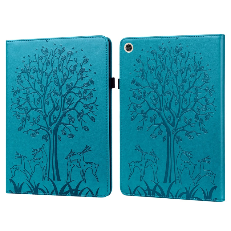 Tree & Deer Pattern Pressed Printing Leather Tablet Case, For OPPO Pad 11 inch, For OPPO Realme Pad 10.4 inch, For Huawei MatePad T 10s 10.1 inch / T 10 9.7 inch, For Lenovo Legion Y700, For iPad mini 6 2021 / mini 2024                                 ...