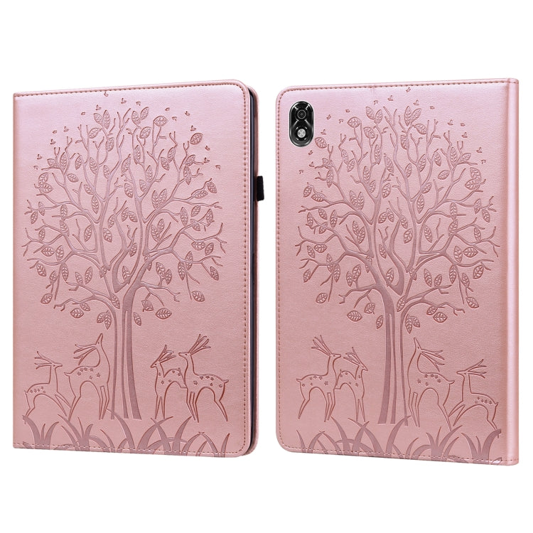 Tree & Deer Pattern Pressed Printing Leather Tablet Case, For OPPO Pad 11 inch, For OPPO Realme Pad 10.4 inch, For Huawei MatePad T 10s 10.1 inch / T 10 9.7 inch, For Lenovo Legion Y700, For iPad mini 6 2021 / mini 2024                                 ...