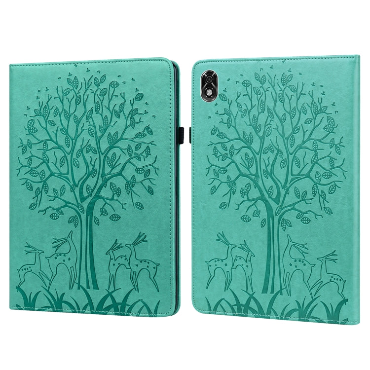 Tree & Deer Pattern Pressed Printing Leather Tablet Case, For OPPO Pad 11 inch, For OPPO Realme Pad 10.4 inch, For Huawei MatePad T 10s 10.1 inch / T 10 9.7 inch, For Lenovo Legion Y700, For iPad mini 6 2021 / mini 2024                                 ...