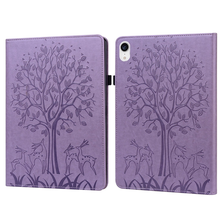 Tree & Deer Pattern Pressed Printing Leather Tablet Case, For OPPO Pad 11 inch, For OPPO Realme Pad 10.4 inch, For Huawei MatePad T 10s 10.1 inch / T 10 9.7 inch, For Lenovo Legion Y700, For iPad mini 6 2021 / mini 2024                                 ...