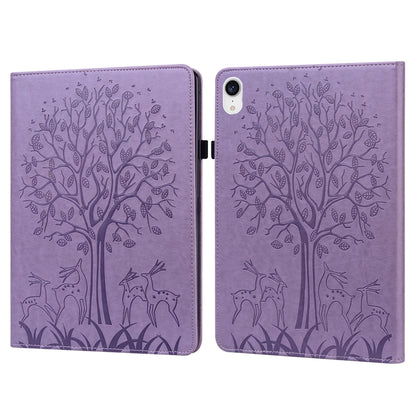 Tree & Deer Pattern Pressed Printing Leather Tablet Case, For OPPO Pad 11 inch, For OPPO Realme Pad 10.4 inch, For Huawei MatePad T 10s 10.1 inch / T 10 9.7 inch, For Lenovo Legion Y700, For iPad mini 6 2021 / mini 2024                                 ...