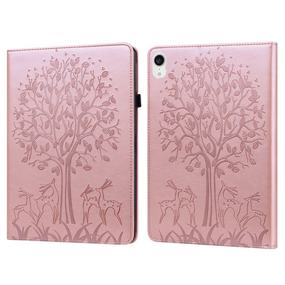 Tree & Deer Pattern Pressed Printing Leather Tablet Case, For OPPO Pad 11 inch, For OPPO Realme Pad 10.4 inch, For Huawei MatePad T 10s 10.1 inch / T 10 9.7 inch, For Lenovo Legion Y700, For iPad mini 6 2021 / mini 2024                                 ...
