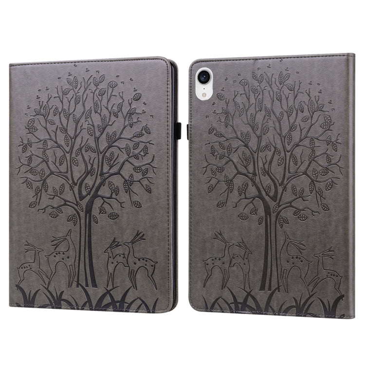 Tree & Deer Pattern Pressed Printing Leather Tablet Case, For OPPO Pad 11 inch, For OPPO Realme Pad 10.4 inch, For Huawei MatePad T 10s 10.1 inch / T 10 9.7 inch, For Lenovo Legion Y700, For iPad mini 6 2021 / mini 2024                                 ...