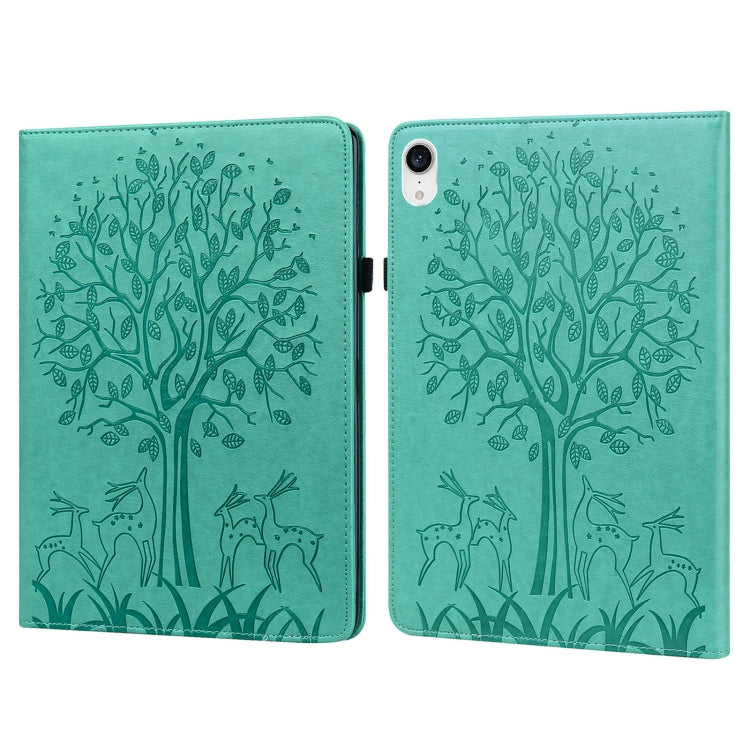 Tree & Deer Pattern Pressed Printing Leather Tablet Case, For OPPO Pad 11 inch, For OPPO Realme Pad 10.4 inch, For Huawei MatePad T 10s 10.1 inch / T 10 9.7 inch, For Lenovo Legion Y700, For iPad mini 6 2021 / mini 2024                                 ...