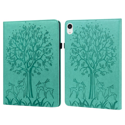 Tree & Deer Pattern Pressed Printing Leather Tablet Case, For OPPO Pad 11 inch, For OPPO Realme Pad 10.4 inch, For Huawei MatePad T 10s 10.1 inch / T 10 9.7 inch, For Lenovo Legion Y700, For iPad mini 6 2021 / mini 2024                                 ...