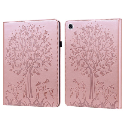 Tree & Deer Pattern Pressed Printing Leather Tablet Case, For OPPO Pad 11 inch, For OPPO Realme Pad 10.4 inch, For Huawei MatePad T 10s 10.1 inch / T 10 9.7 inch, For Lenovo Legion Y700, For iPad mini 6 2021 / mini 2024                                 ...