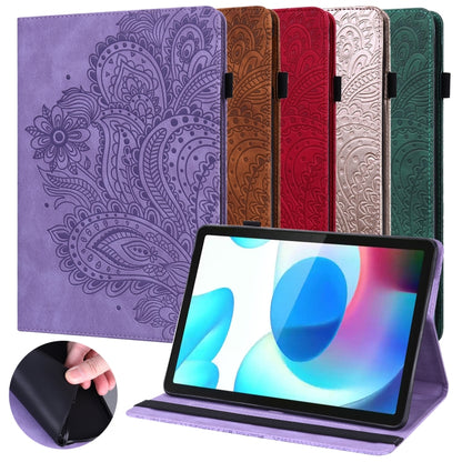 Peacock Embossed Pattern TPU + PU Leather Tablet Case, For OPPO Pad 11 inch, For OPPO Realme Pad 10.4 inch, For Huawei Enjoy Tablet 2 10.1 inch, For Huawei MediaPad M5 Lite 10, For Huawei MatePad 10.4, For Huawei MatePad T8 8.0 2020                    ...