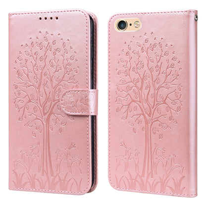 Tree & Deer Pattern Pressed Printing Horizontal Flip Leather Phone Case, For iPhone XS Max, For iPhone 7 / 8 / SE 2020 / SE 2022, For iPhone 11, For iPhone 11 Pro, For iPhone 11 Pro Max, For iPhone 12 / 12 Pro, For iPhone 12 Pro Max / 13 Pro Max       ...