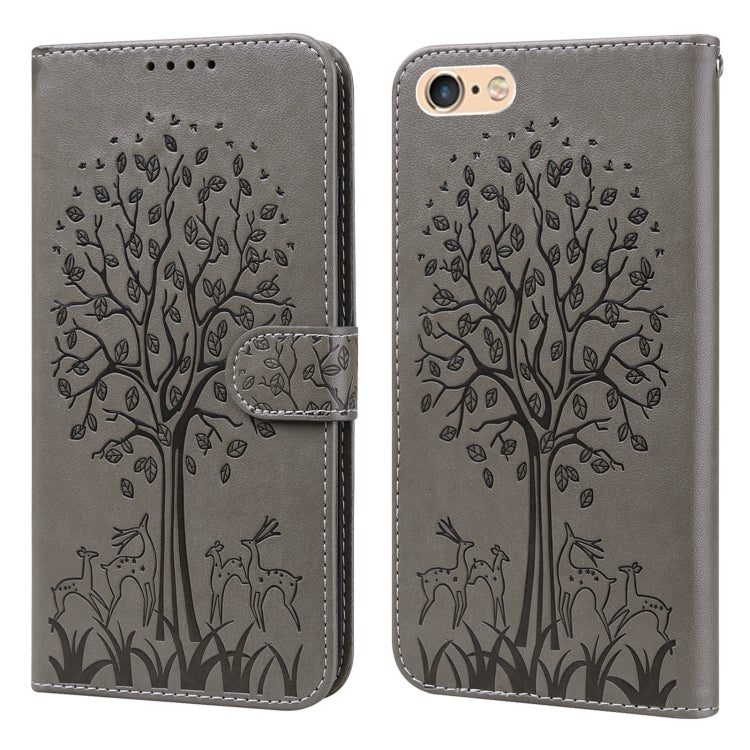 Tree & Deer Pattern Pressed Printing Horizontal Flip Leather Phone Case, For iPhone XS Max, For iPhone 7 / 8 / SE 2020 / SE 2022, For iPhone 11, For iPhone 11 Pro, For iPhone 11 Pro Max, For iPhone 12 / 12 Pro, For iPhone 12 Pro Max / 13 Pro Max       ...