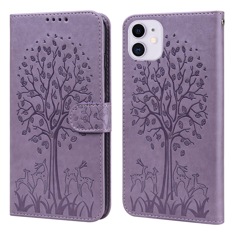 Tree & Deer Pattern Pressed Printing Horizontal Flip Leather Phone Case, For iPhone XS Max, For iPhone 7 / 8 / SE 2020 / SE 2022, For iPhone 11, For iPhone 11 Pro, For iPhone 11 Pro Max, For iPhone 12 / 12 Pro, For iPhone 12 Pro Max / 13 Pro Max       ...