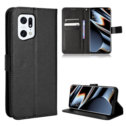 Diamond Texture Leather Phone Case, For Xiaomi Poco M4 Pro 4G Fine Hole, For Xiaomi Poco M4 Pro 5G Big Hole, For Xiaomi Poco M4 Pro 5G Fine Hole, For OnePlus Nord CE 2 5G, For OPPO A7 / AX7 / A5s / AX5s / A21, For OPPO Find X5 Pro, For OPPO Find X5    ...