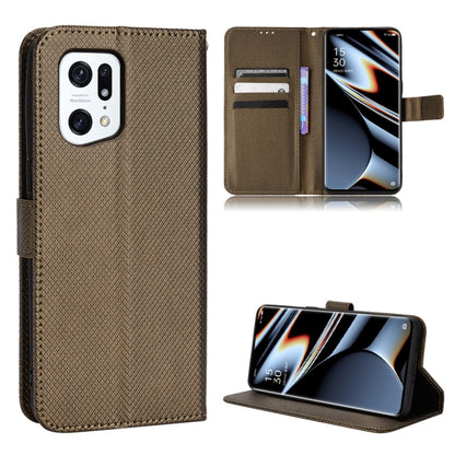 Diamond Texture Leather Phone Case, For Xiaomi Poco M4 Pro 4G Fine Hole, For Xiaomi Poco M4 Pro 5G Big Hole, For Xiaomi Poco M4 Pro 5G Fine Hole, For OnePlus Nord CE 2 5G, For OPPO A7 / AX7 / A5s / AX5s / A21, For OPPO Find X5 Pro, For OPPO Find X5    ...