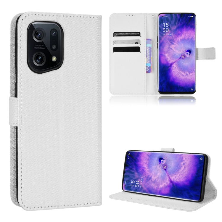Diamond Texture Leather Phone Case, For Xiaomi Poco M4 Pro 4G Fine Hole, For Xiaomi Poco M4 Pro 5G Big Hole, For Xiaomi Poco M4 Pro 5G Fine Hole, For OnePlus Nord CE 2 5G, For OPPO A7 / AX7 / A5s / AX5s / A21, For OPPO Find X5 Pro, For OPPO Find X5    ...
