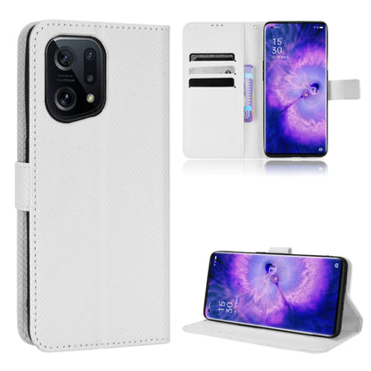 Diamond Texture Leather Phone Case, For Xiaomi Poco M4 Pro 4G Fine Hole, For Xiaomi Poco M4 Pro 5G Big Hole, For Xiaomi Poco M4 Pro 5G Fine Hole, For OnePlus Nord CE 2 5G, For OPPO A7 / AX7 / A5s / AX5s / A21, For OPPO Find X5 Pro, For OPPO Find X5    ...